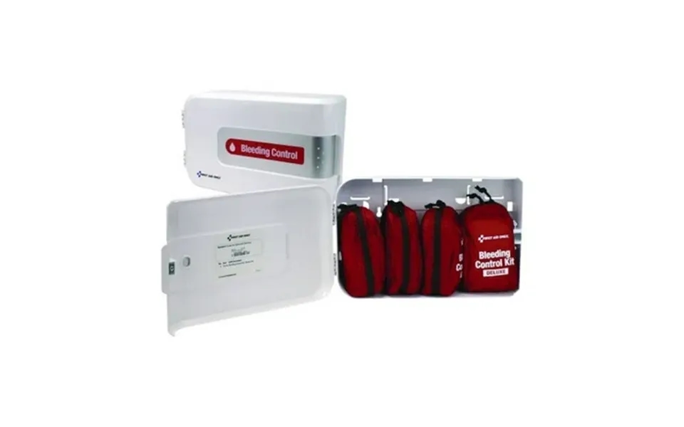 First Aid Only Smart Compliance Deluxe Pro Complete Bleeding Control Station Set Of 4 Kits