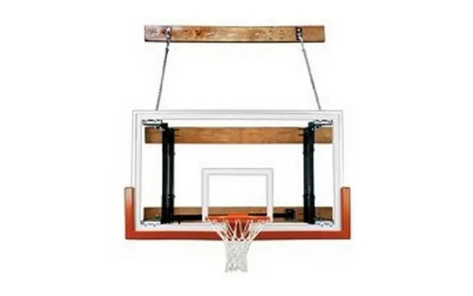 First Team Foldamount46 Victory Steel-glass Side Folding Wall Mounted Basketball System44 Sienna Orange
