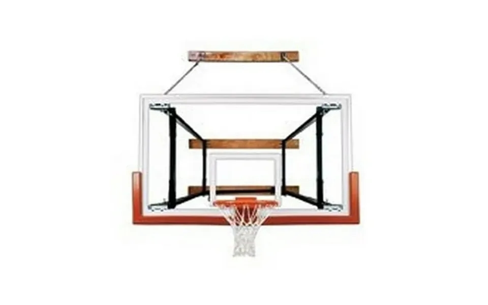 First Team Foldamount82 Victory Steel-glass Side Folding Wall Mounted Basketball System44 Sienna Orange