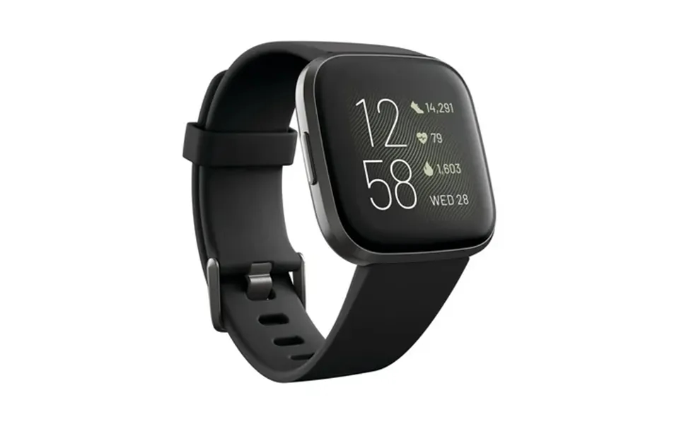 Fitbit Versa 2 Health & Fitness Smartwatch - Black Carbon Aluminum