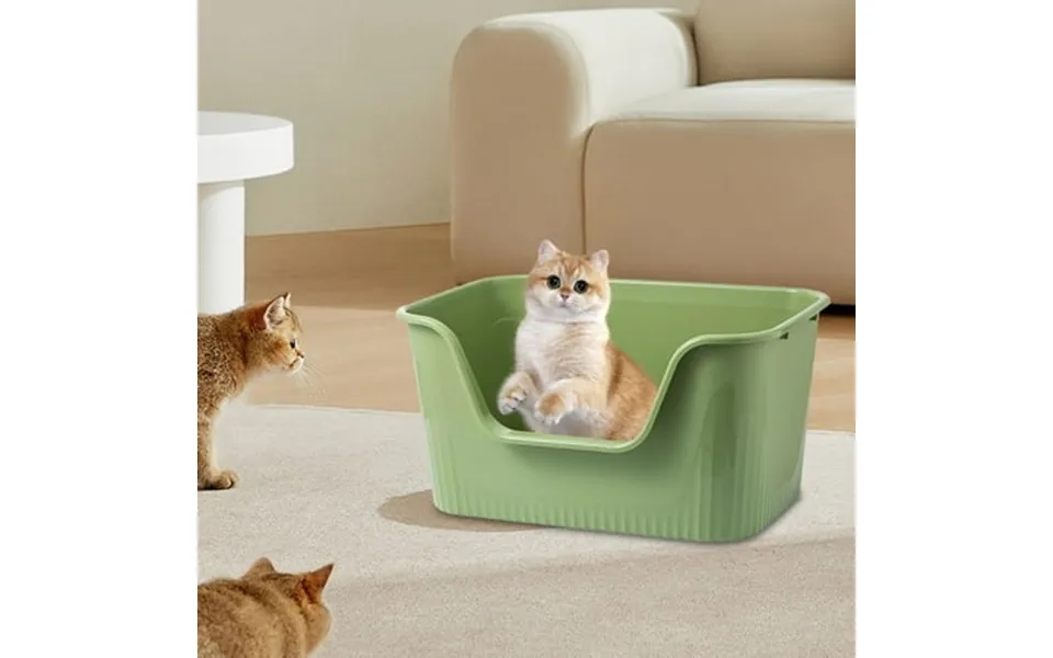 Fityle Open Cats Es Portable Easy To S Toilet Sand Box Green S