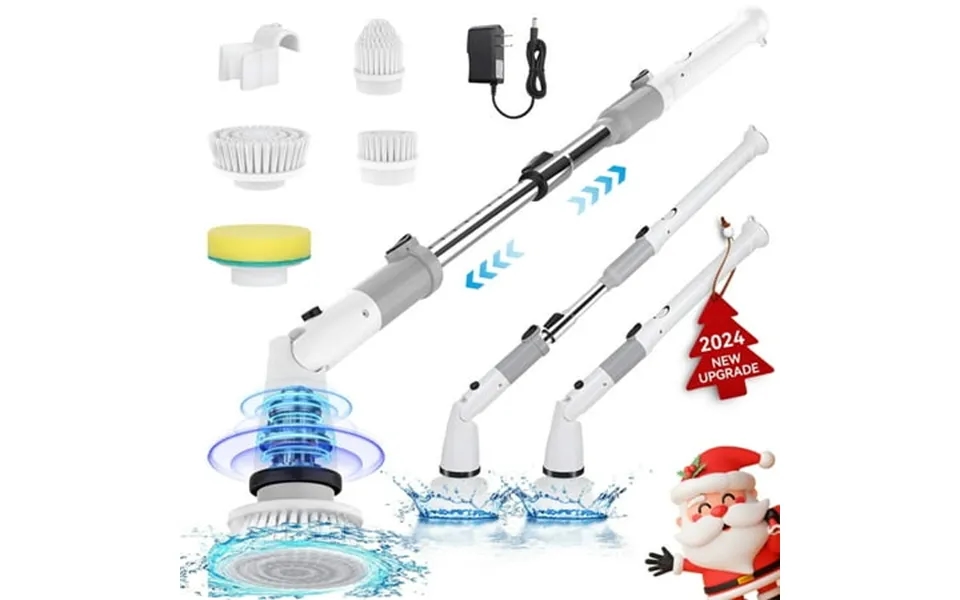 Fixdono Electric Spin Scrubber Cordless Cleaning Brush Power Shower Scrubber With Long Handle