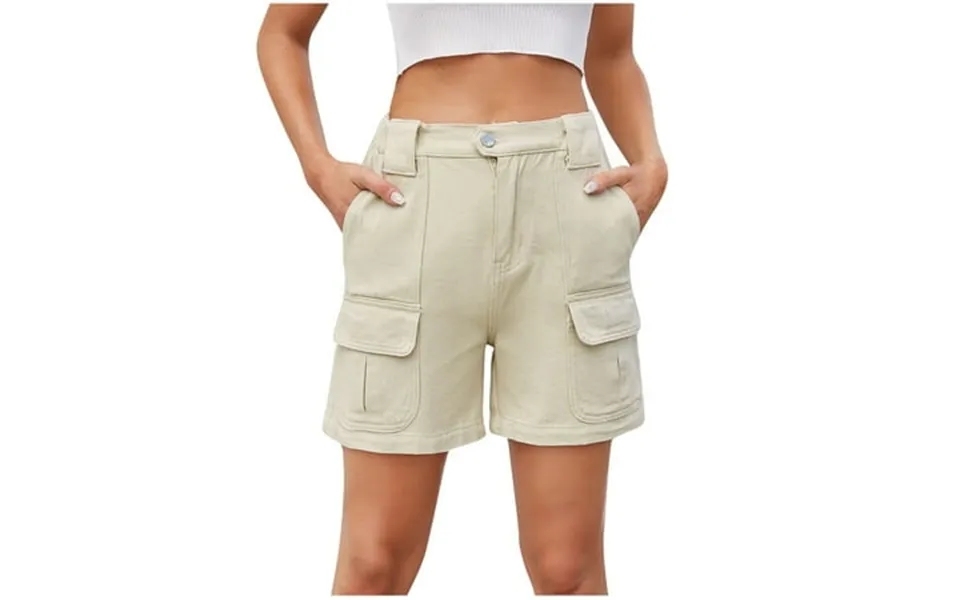 Fjofpr Jean Shorts For Women Denim Women New Fashion Button Zipper Pockect Solid Pants 1 2 Casual Pants Half Shorts Pant