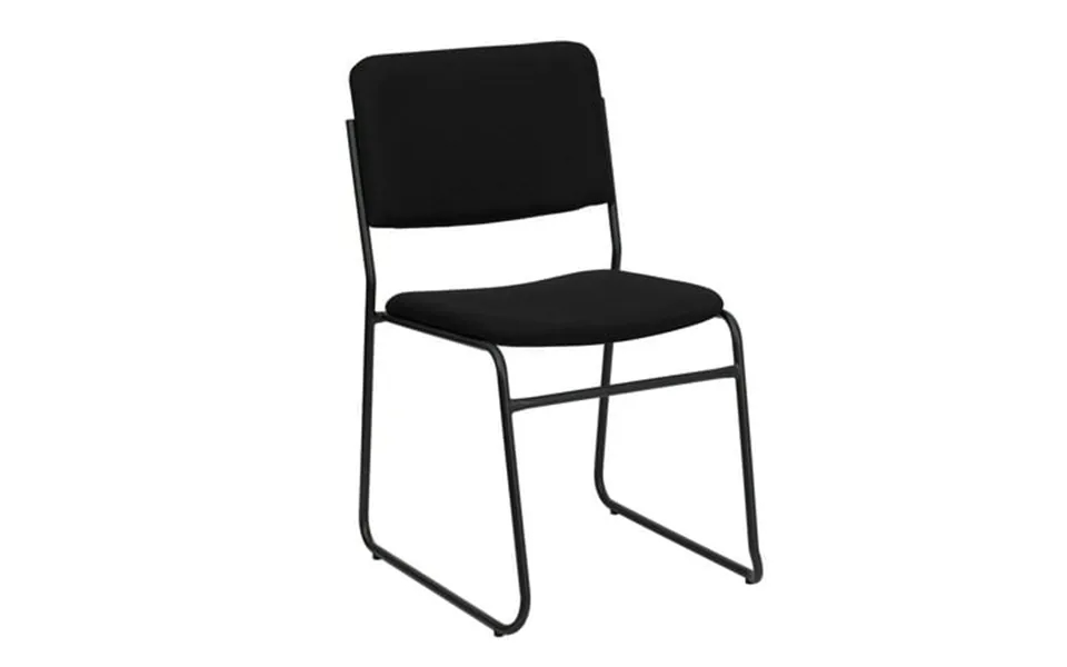 Flash Furniture Hercules Series 500 Lb. Capacity High Density Black Fabric Stacking Chair With Sled Base
