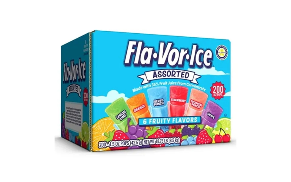 Flavor Ice Assorted Freezer Pops 200 Ct