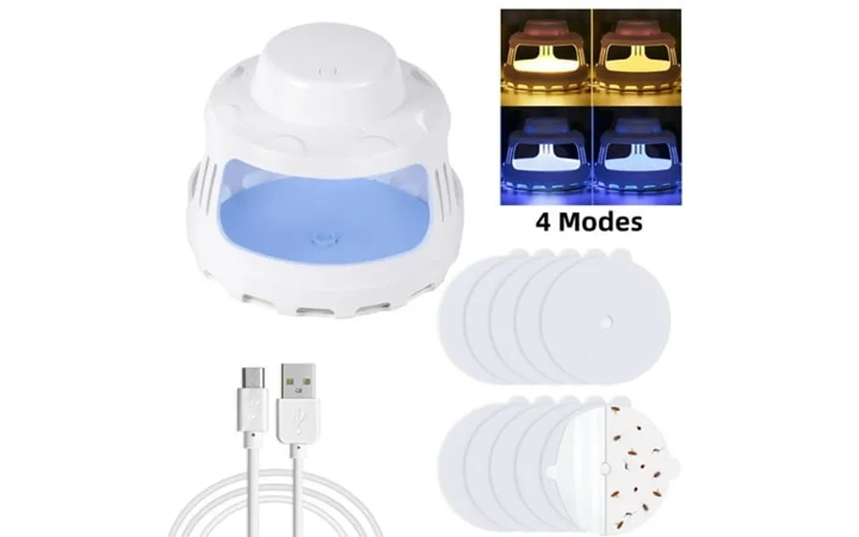 Flea Trap Electric Pest Trap Bed Bug Killer With 10p Sticky Refills And Led - Children Pets Safe Mosquito Killer