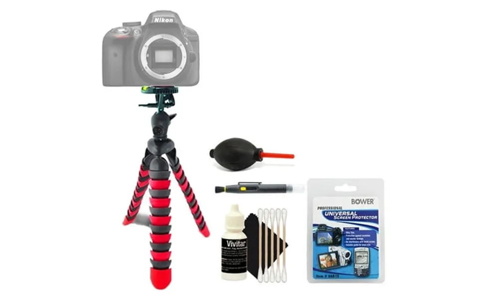 Flexible Tripod With Top Cleaning Accessory Kit For Nikon D500 And D5300 And All Digital Cameras