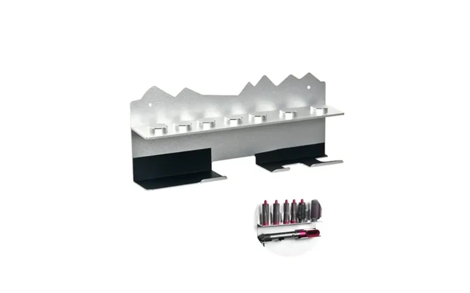 Floatant Hair Dryer Stander Wall-mounted Organizer Compatible With Dyson Airwrap Accessory Silver
