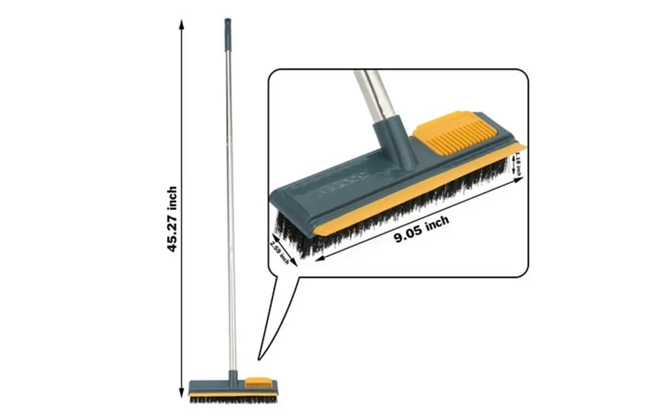 Floor Scrub Brush Long Handle Scrape Brush Stiff Bristle Shower Scrubber For Cleaning Patio Bathroom Garage Kitchen Wall