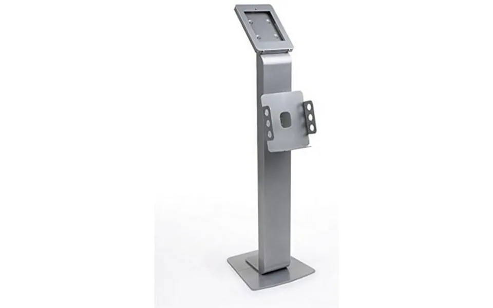 Floor Stands For Ipad 2-4 And Air Include Magazine Pocket Tablet Kiosks Locking Enclosure To Hide Home Button - Silver I