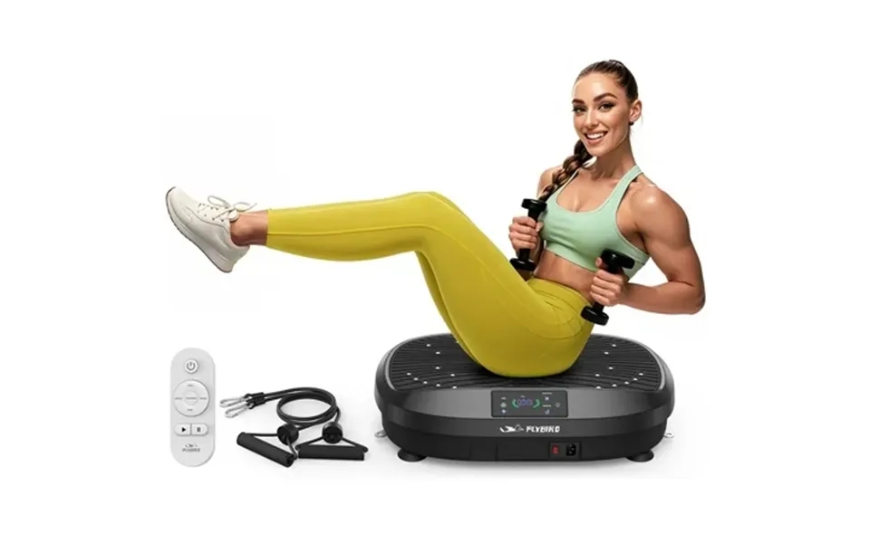 Flybird Vibration Plate Whole Body Workout Vibration Fitness Platform For Lymphatic Drainage With 2 Resistance Bands