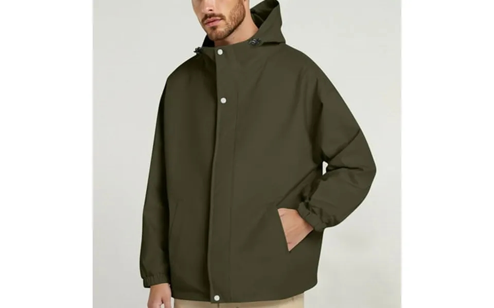 Fnnxeal Mens Rain Jackets Waterproof With Hood Long Sleeves Shirts Fall Winter Outdoor Windbreaker Lightweight Shirts Co