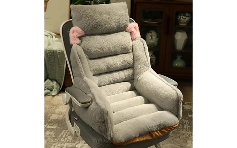 Fnyoxu Lumbar Support Back Cushion For Office Chairs - Non-slip Base Thermal Insulated Seat Pillow With Removable Cover