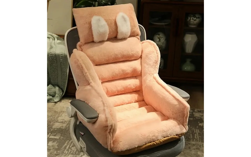 Fnyoxu Lumbar Support Back Cushion For Office Chairs - Non-slip Base Thermal Insulated Seat Pillow With Removable Cover