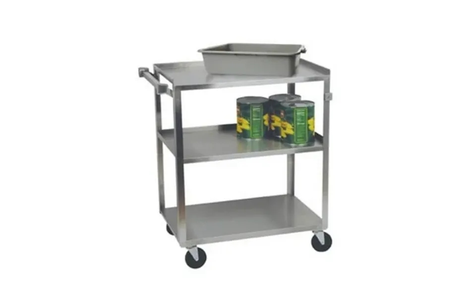 Focusfoodservice 18x27 3 Shelf Cart - Stainless Steel