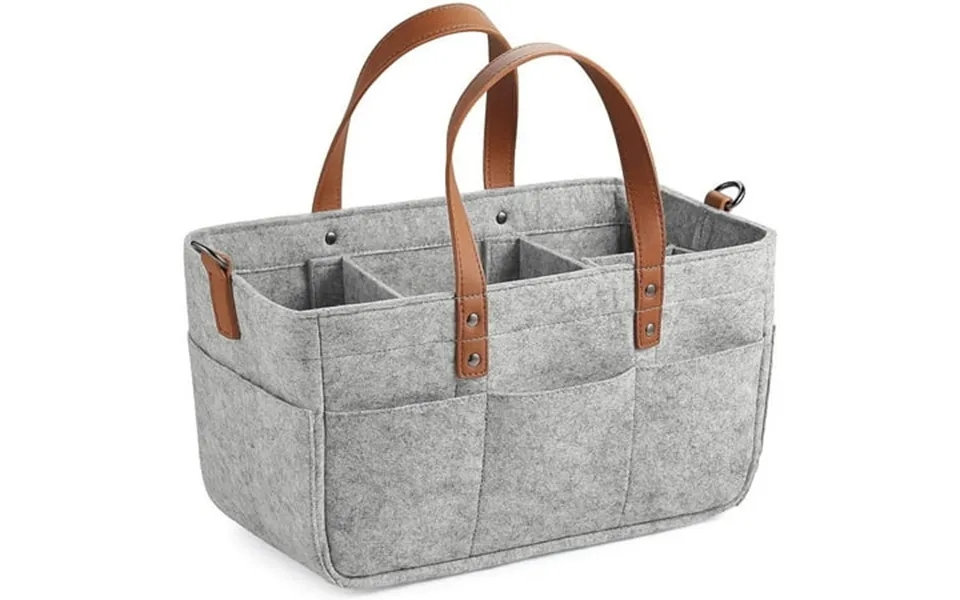 Foldable Baby Storage Bag - 13 X7 X6 Portable Organizer With 8 Pockets Water-resistant Handles & Removable Compartments