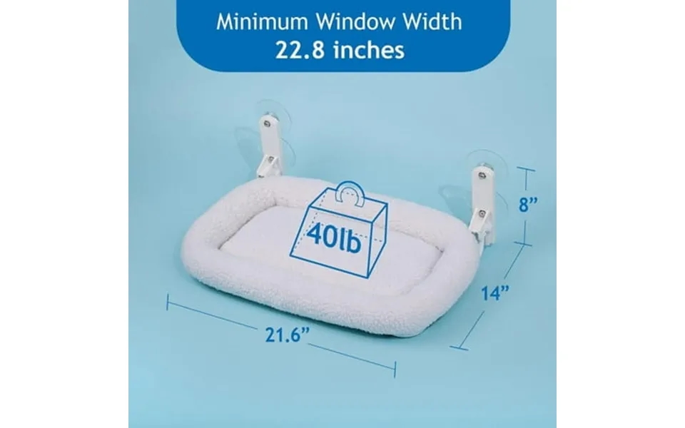 Folding Cat Hammock For Window - Cordless Machine Washable Bed Robust Metal Frame Strong Suction Cups