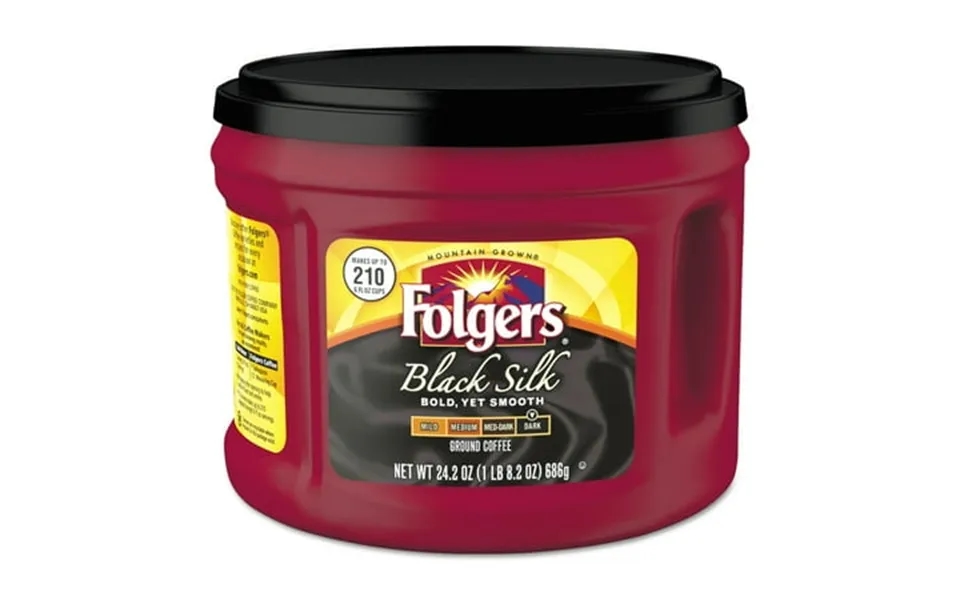 Folgers Coffee Black Silk 24.2 Oz Canister 6 Carton 20540ct