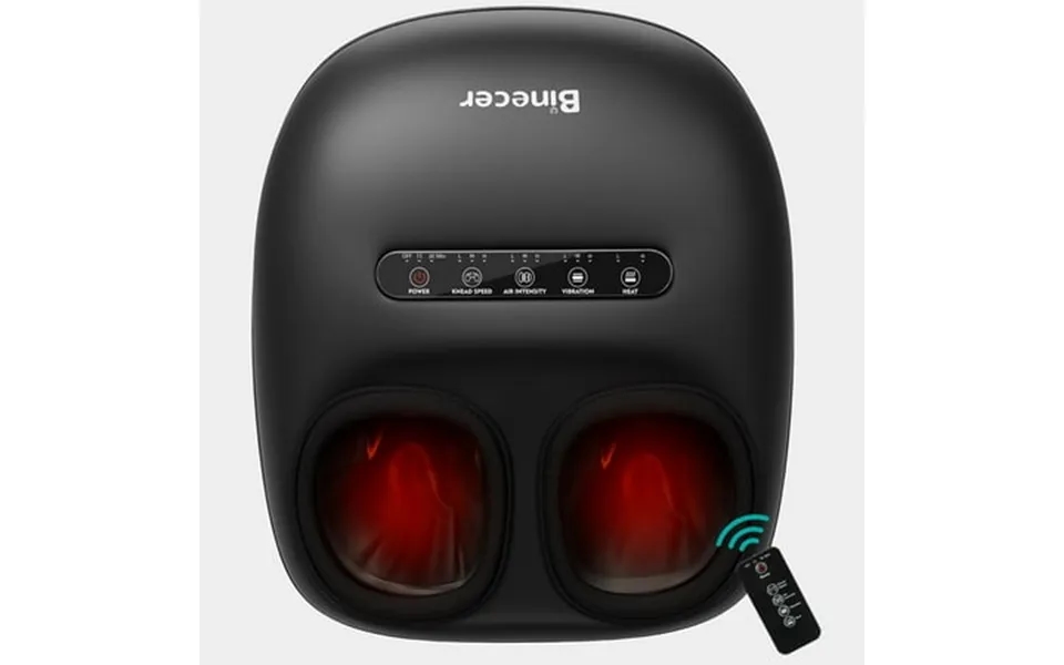 Foot Massager With Heat Binecer Shiatsu Deep Kneading Compression Feet Massage Machine With Remote Control Fits Size 14