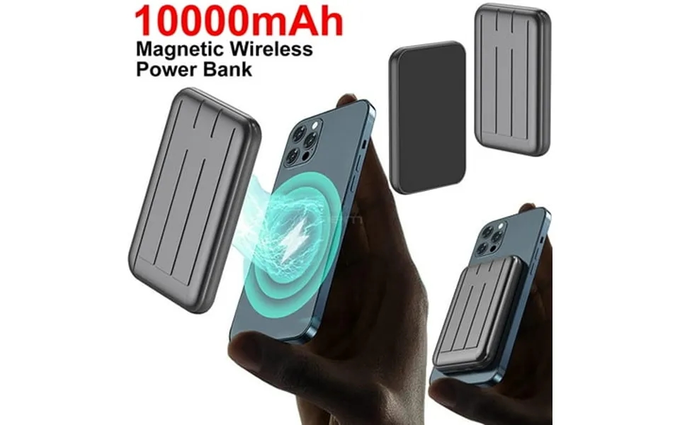 For Apple Iphone 12 Pro Max 12 Pro 12 12 Mini Strong Magnetic Wireless Fast Charging Charger 10000mah Power Bank Gray