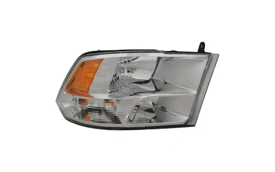 For Ram 1500 2500 3500 2013 14 15 16 17 2018 Headlight Passenger Side Clear & Amber Lens Plastic Chrome Trim Standard Ty