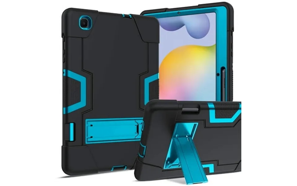 For Samsung Galaxy Tab S6 Lite 10.4 Sm-p610 P615 Dual Layer Shockproof Heavy Duty Kickstand Tablet Hard Case Cover Black