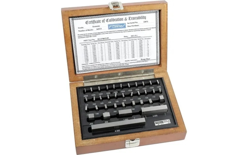 Fowler 53-672-036-0 Shop-blox Rectangular Gage Block Set - 36 Piece
