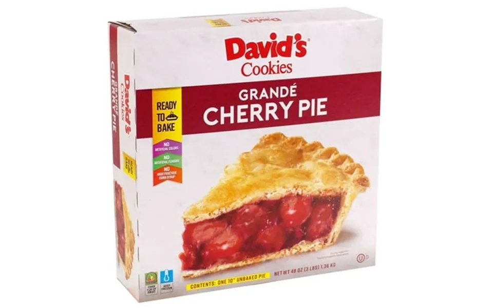 Foxtail David Cookies Unbaked Grande Cherry Pie 48 Ounce -- 6 Per Case