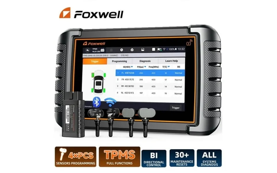 Foxwell Nt809ts Tpms Relearn Activation Tool Obd2 Scanner All Systems Bi-directional Diagnostic Scan Tool 30 Reset Activ