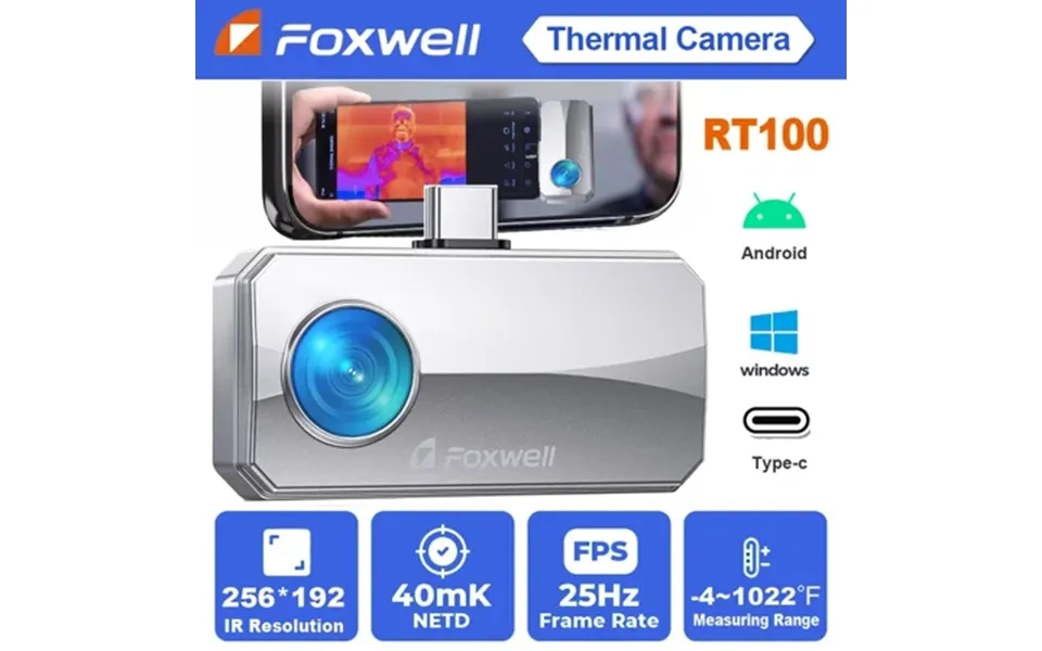 Foxwell Rt100 Thermal Camera For Android Smartphones & Pc 256x192 Ir High Resolution Thermal Imaging Camera For Home Aut