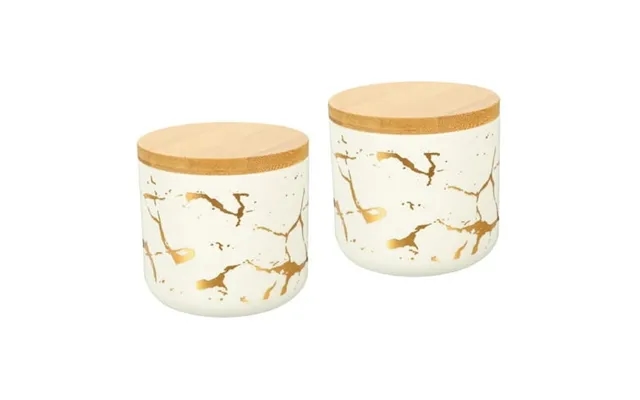 Frcolor 2pcs Ceramic Food Storage Jar Modern Design Tea Canister Airtight Seal Coffee product image