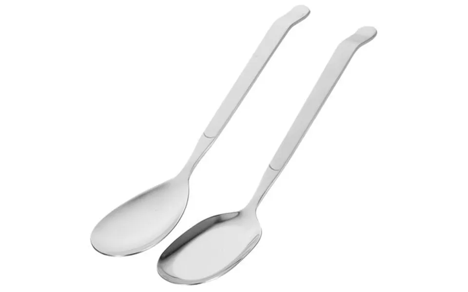 Frcolor 2pcs Large Stainless Steel Soup Spoon Public Serving Spoon Buffet Banquet Large Spoon