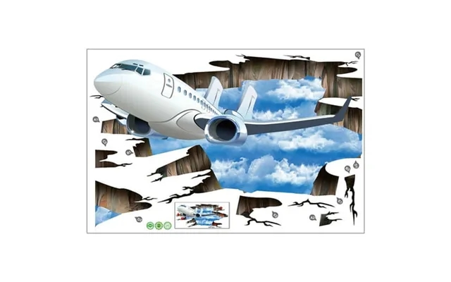 Frcolor 3 D Decoration Nursery Wall Airplane Floor Stickers Removable Decal Child product image