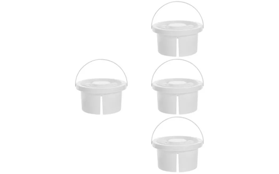 Frcolor 4pcs Household Brush Holders Convenient Brush Washers Reusable Water Buckets With Pallet