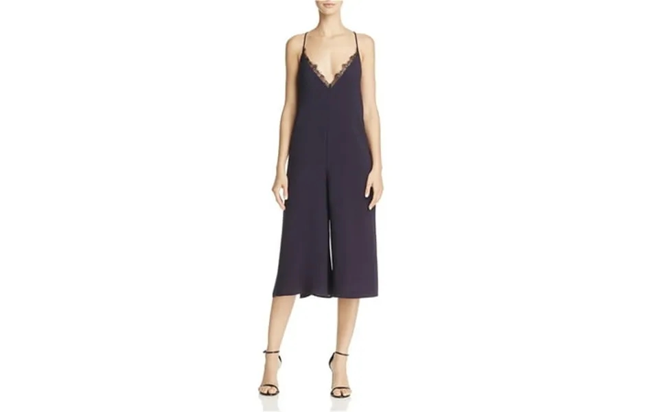 French Connection Womens Esther Crepe Jumpsuit Blue 8