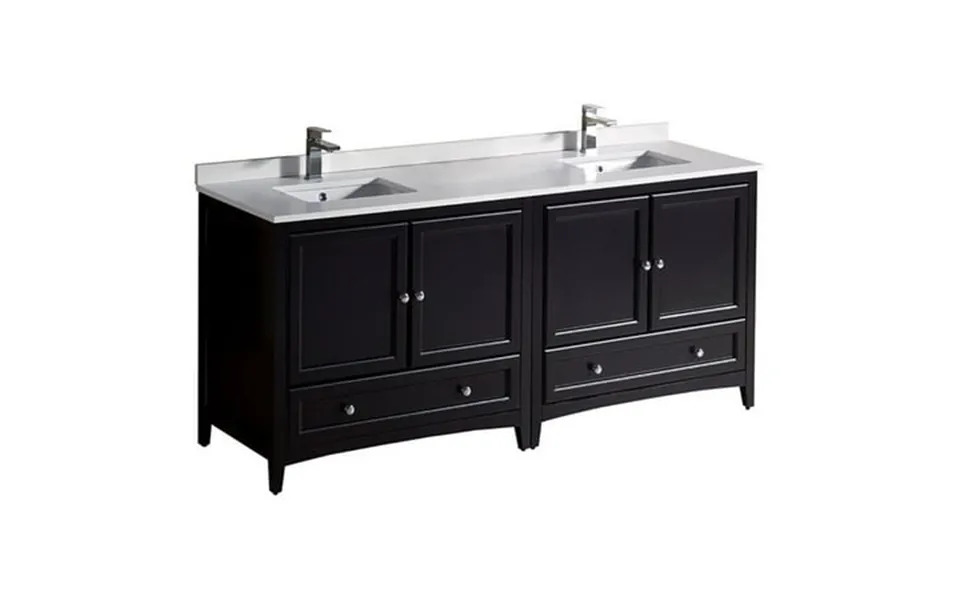 Fresca Oxford 72 Espresso Double Sink Bathroom Cabinets With Top And Sinks