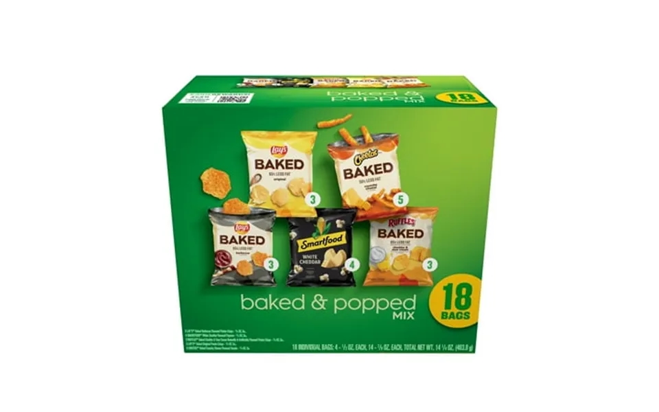 Frito-lay Baked And Popped Mix Variety Pack Snack Chips 18 Count Multipack