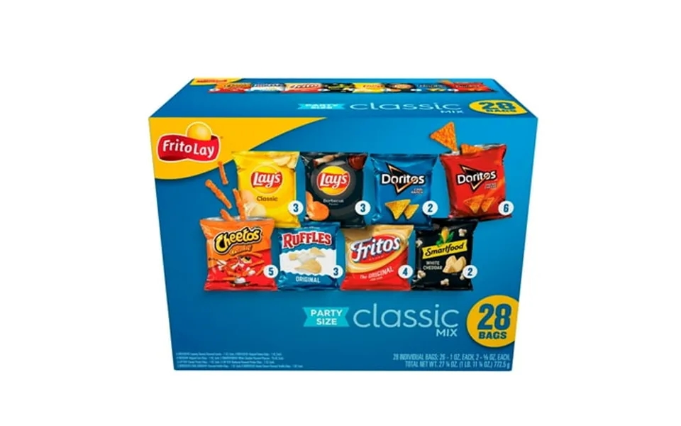 Frito-lay Classic Mix Snack Chips Variety Pack 28 Count Multipack