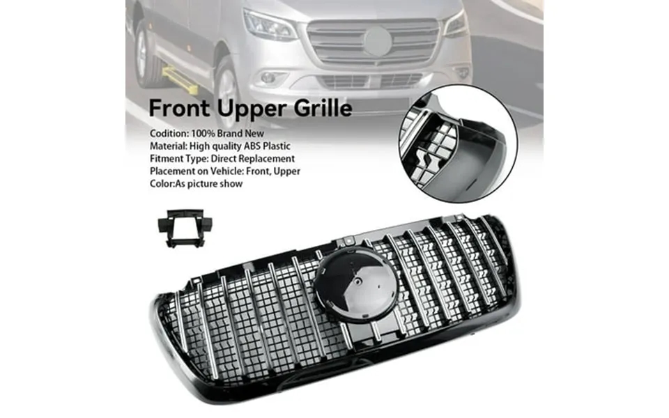 Front Bumper Grille Grill Fit Mercedes Sprinter W907 W910 2018-2023 Gt Style