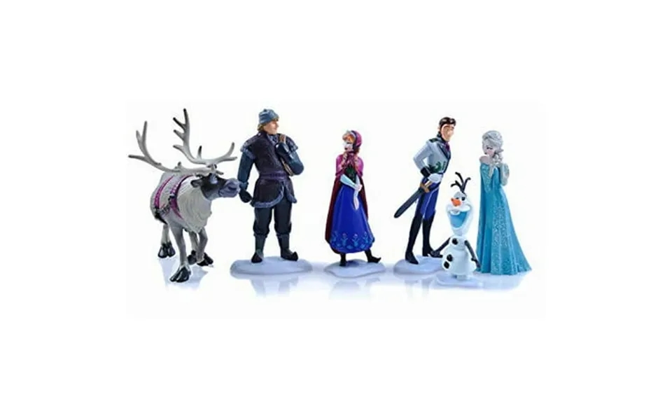 Froze Princesses 6 Pcs Action Figure Toys Cake Topper For Gril Birthday 6pcs White Elsa Ariel Bella Tinker Bell Pvc Acti