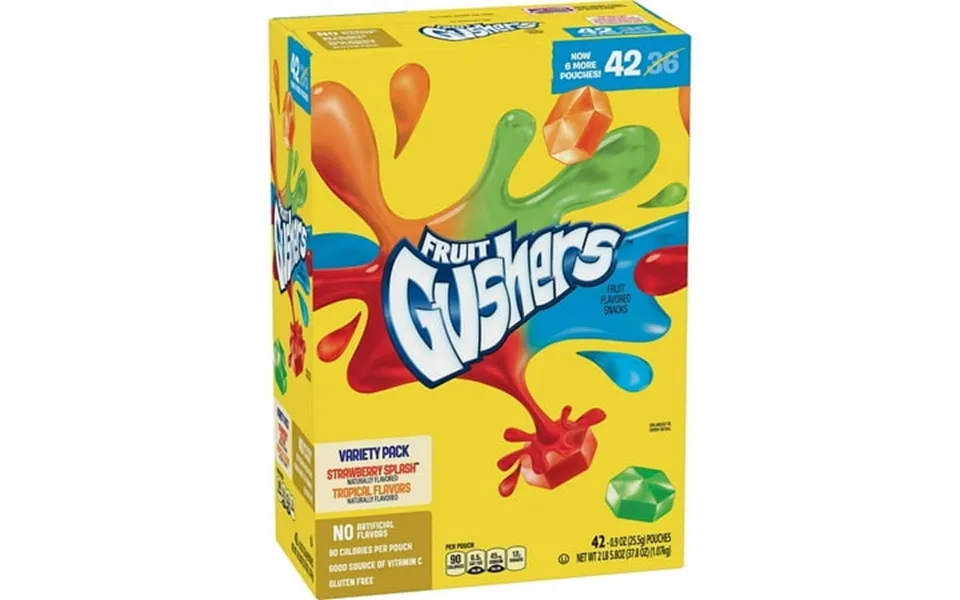 Fruit Gushers Variety Pack Strawberry Splash And Tropical 42 Ct