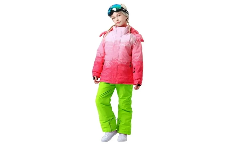 Fshinging Outfits For Girls Ski Suit Pocket Jacket And Pants Winter Snowboarding Winter Warm Snow Suits Unisex Size 8-10
