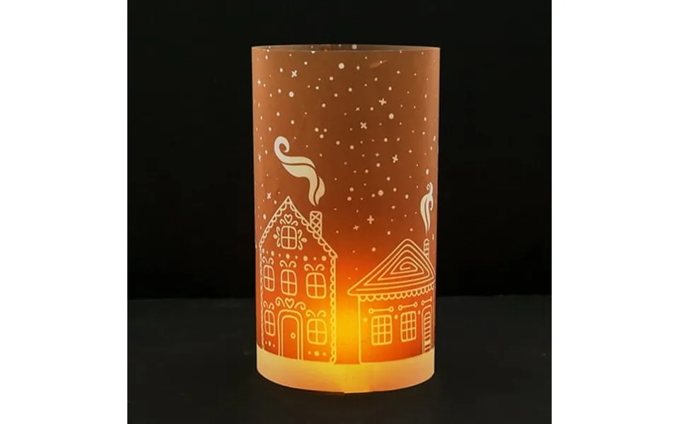 Fun Express 16 1 2 X 9 Gingerbread House Luminary Wrap & Votive Candle Kit - 24 Pieces