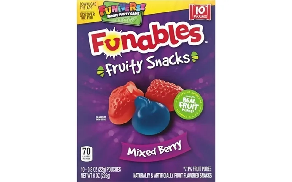 Funables Fruit Snacks Mixed Berry Pack Of 6