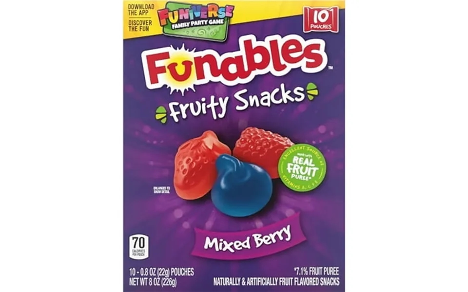 Funables Fruit Snacks Mixed Berry Pack Of 8