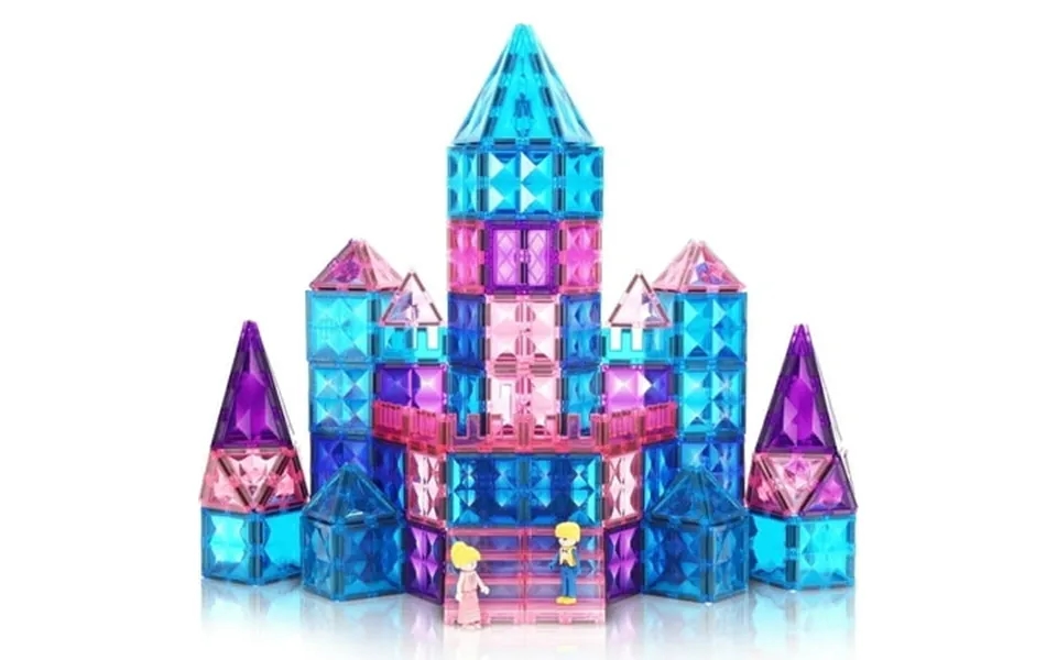 Funmagic Ice Castle Magnetic Tiles 3d Sparkling Building Blocks Stem Educational Toys For Kids Creative Construction Set