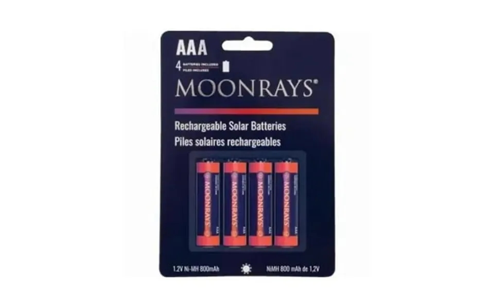 Fusion Products 138348 800 Mah Aaa Rechargeable Solar Light Batteries - 4 Per Pack