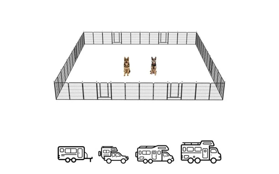 Fxw Instant Dog Playpen Portable Pet Fence For Outdoor Rv Trips And Camping 40inch 48 Panels For Medium And Large Dogs P