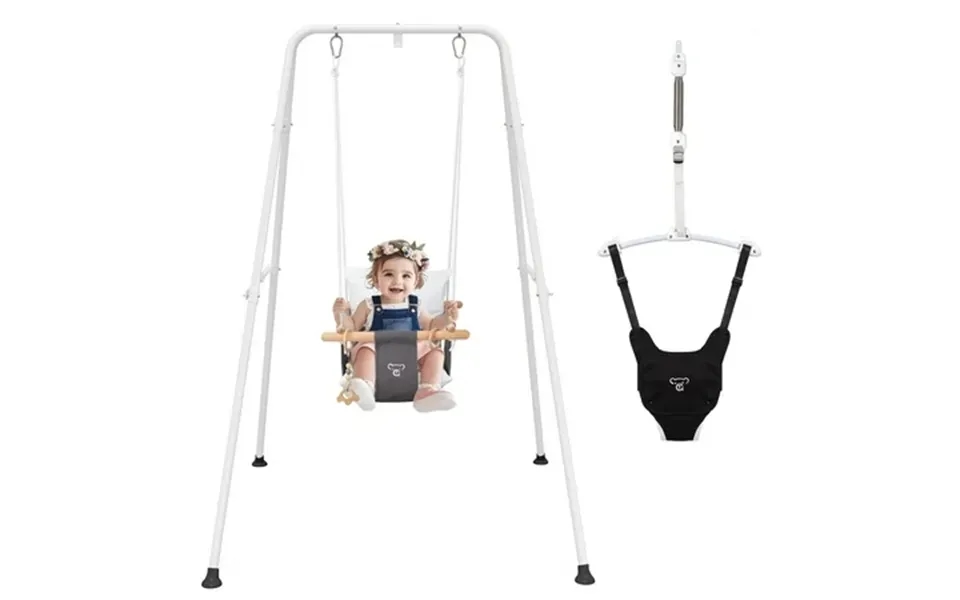 G Taleco Gear 2 In 1 Baby Swing Outdoor Baby Jumpers And Bouncers Indoor Toddler Swing For Baby Up To 3 Year White