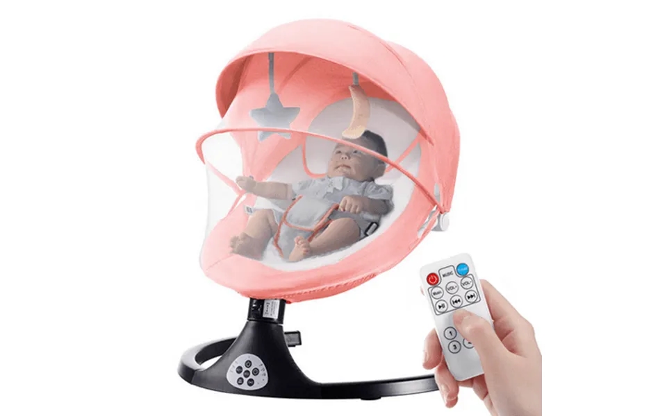 G Taleco Gear Electric Baby Bouncer With 5 Speeds Portable Baby Swing For Infants For Indoor And Outdoor Pink